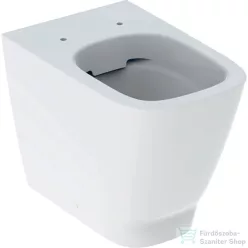   Geberit SMYLE SQUARE perem nélküli,mélyöblítésű,falhoz tolható álló wc,fehér 500.840.00.1