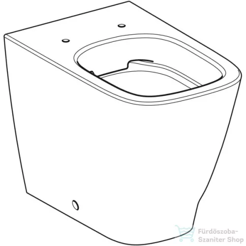 Geberit SMYLE SQUARE perem nélküli,mélyöblítésű,falhoz tolható álló wc,fehér 500.840.00.1