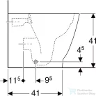 Geberit SMYLE SQUARE perem nélküli,mélyöblítésű,falhoz tolható álló wc,fehér 500.840.00.1