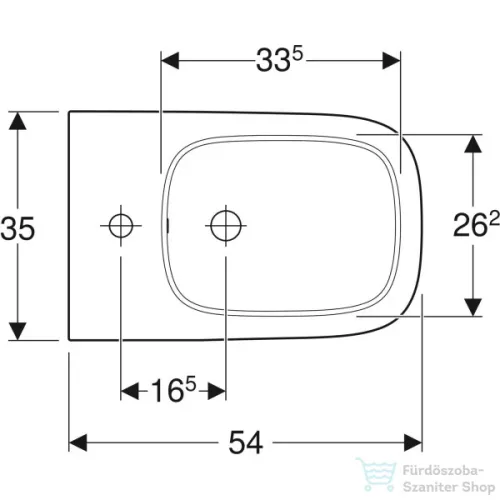 Geberit Smyle Square álló bidé,fehér 500.841.00.1