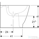 Geberit Smyle Square álló bidé,fehér 500.841.00.1