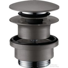   Hansgrohe klik-klak leeresztő túlfolyós mosdóhoz, szálcsiszolt fekete/króm 50100340