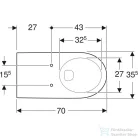 Geberit SELNOVA COMFORT akadálymentes mélyöblítésű fali wc,fehér 501.044.00.7