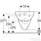 Geberit SELNOVA Rimfree perem nélküli mélyöblítésű fali WC,fehér 501.045.00.7