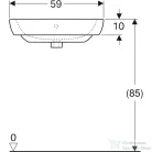 Geberit SELNOVA 59x56 cm-es sarok kézmosó,fehér 501.050.00.5
