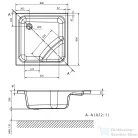 Sapho POLYSAN Visla 80x80x27 cm 50111