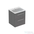 Geberit SELNOVA SQUARE 55 cm-es mosdó és alsószekrény kombináció 2 fiókkal,matt láva 501.233.00.1