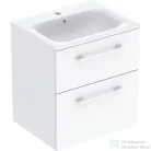 Geberit SELNOVA SQUARE 60 cm-es mosdó és alsószekrény kombináció 2 fiókkal,fényes fehér 501.236.00.1