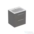 Geberit SELNOVA SQUARE 60 cm-es mosdó és alsószekrény kombináció 2 fiókkal,matt láva 501.237.00.1