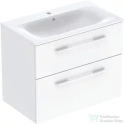   Geberit SELNOVA SQUARE 80 cm-es mosdó és alsószekrény kombináció 2 fiókkal,fényes fehér 501.240.00.1