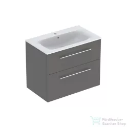   Geberit SELNOVA SQUARE 80 cm-es mosdó és alsószekrény kombináció 2 fiókkal,matt láva 501.241.00.1
