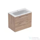 Geberit SELNOVA SQUARE 80 cm-es mosdó és alsószekrény kombináció 2 fiókkal,hikoridió 501.242.00.1
