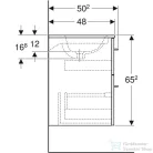 Geberit SELNOVA SQUARE 80 cm-es mosdó és alsószekrény kombináció 2 fiókkal,hikoridió 501.242.00.1