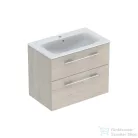 Geberit SELNOVA SQUARE 80 cm-es mosdó és alsószekrény kombináció 2 fiókkal,világos hikoridió 501.243.00.1