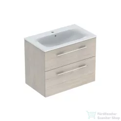   Geberit SELNOVA SQUARE 80 cm-es mosdó és alsószekrény kombináció 2 fiókkal,világos hikoridió 501.243.00.1