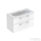 Geberit SELNOVA SQUARE 100 cm-es mosdó és alsószekrény kombináció 2 fiókkal,fényes fehér 501.244.00.1