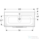 Geberit SELNOVA SQUARE 100 cm-es mosdó és alsószekrény kombináció 2 fiókkal,fényes fehér 501.244.00.1