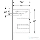 Geberit SELNOVA SQUARE 100 cm-es mosdó és alsószekrény kombináció 2 fiókkal,hikoridió 501.246.00.1