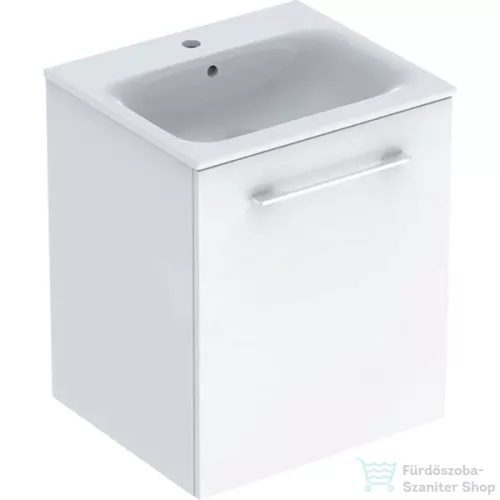 Geberit SELNOVA SQUARE 55x50,2 cm-es mosdó és 1 ajtós alsószekrény kombináció,fényes fehér 501.248.00.1