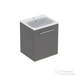   Geberit SELNOVA SQUARE 55x50,2 cm-es mosdó és 1 ajtós alsószekrény kombináció,matt láva 501.249.00.1