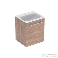   Geberit SELNOVA SQUARE 55x50,2 cm-es mosdó és 1 ajtós alsószekrény kombináció,hikoridió 501.250.00.1