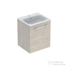   Geberit SELNOVA SQUARE 55x50,2 cm-es mosdó és 1 ajtós alsószekrény kombináció,világos hikoridió 501.251.00.1