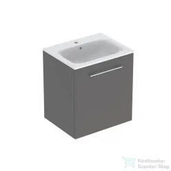   Geberit SELNOVA SQUARE 60x50,2 cm-es mosdó és 1 ajtós alsószekrény kombináció,matt láva 501.253.00.1