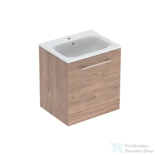 Geberit SELNOVA SQUARE 60x50,2 cm-es mosdó és 1 ajtós alsószekrény kombináció,hikoridió 501.254.00.1