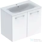 Geberit SELNOVA SQUARE 80x50,2 cm-es mosdó és 2 ajtós alsószekrény kombináció,fényes fehér 501.256.00.1