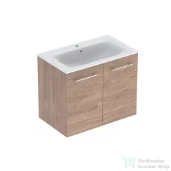   Geberit SELNOVA SQUARE 80x50,2 cm-es mosdó és 2 ajtós alsószekrény kombináció,hikoridió 501.258.00.1