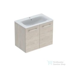   Geberit SELNOVA SQUARE 80x50,2 cm-es mosdó és 2 ajtós alsószekrény kombináció,világos hikoridió 501.259.00.1