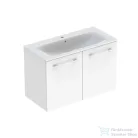 Geberit SELNOVA SQUARE 100x50,2 cm-es mosdó és 2 ajtós alsószekrény kombináció,fényes fehér 501.260.00.1