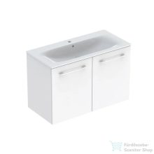   Geberit SELNOVA SQUARE 100x50,2 cm-es mosdó és 2 ajtós alsószekrény kombináció,fényes fehér 501.260.00.1