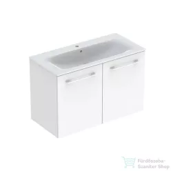   Geberit SELNOVA SQUARE 100x50,2 cm-es mosdó és 2 ajtós alsószekrény kombináció,fényes fehér 501.260.00.1