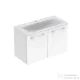 Geberit SELNOVA SQUARE 100x50,2 cm-es mosdó és 2 ajtós alsószekrény kombináció,fényes fehér 501.260.00.1