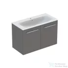 Geberit SELNOVA SQUARE 100x50,2 cm-es mosdó és 2 ajtós alsószekrény kombináció,matt láva 501.261.00.1