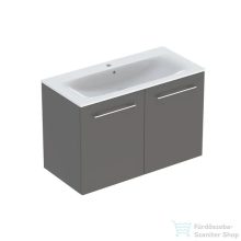   Geberit SELNOVA SQUARE 100x50,2 cm-es mosdó és 2 ajtós alsószekrény kombináció,matt láva 501.261.00.1
