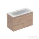 Geberit SELNOVA SQUARE 100x50,2 cm-es mosdó és 2 ajtós alsószekrény kombináció,hikoridió 501.262.00.1