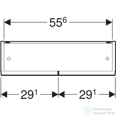 Geberit SELNOVA SQUARE 58,8x85 cm-es kétajtós tükrös szekrény,fényes fehér 501.264.00.1