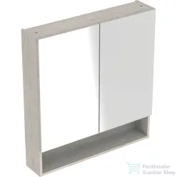   Geberit SELNOVA SQUARE 58,8x85 cm-es kétajtós tükrös szekrény,világos hikoridió 501.267.00.1
