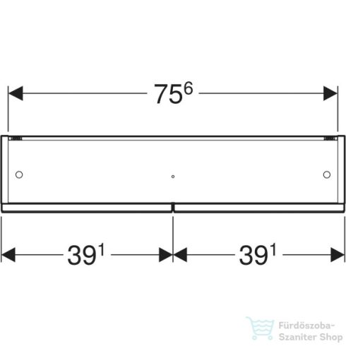 Geberit SELNOVA SQUARE 78,8x85 cm-es kétajtós tükrös szekrény,fényes fehér 501.268.00.1