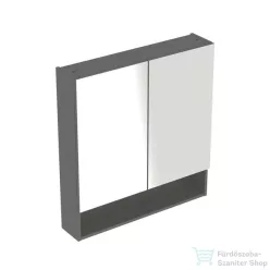  Geberit SELNOVA SQUARE 78,8x85 cm-es kétajtós tükrös szekrény,matt láva 501.269.00.1
