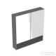 Geberit SELNOVA SQUARE 78,8x85 cm-es kétajtós tükrös szekrény,matt láva 501.269.00.1