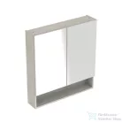 Geberit SELNOVA SQUARE 78,8x85 cm-es kétajtós tükrös szekrény,világos hikoridió 501.271.00.1