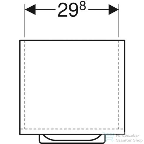 Geberit SELNOVA SQUARE 33x29,7x65 cm-es 1 ajtós oldalsó szekrény,hikoridió 501.274.00.1