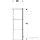 Geberit SELNOVA SQUARE 33x29,7x85 cm-es 1 ajtós oldalsó szekrény,fényes fehér 501.276.00.1