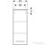 Geberit SELNOVA SQUARE 33x29,7x85 cm-es 1 ajtós oldalsó szekrény,fényes fehér 501.276.00.1