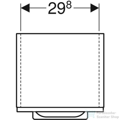Geberit SELNOVA SQUARE 33x29,7x85 cm-es 1 ajtós oldalsó szekrény,fényes fehér 501.276.00.1