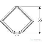 Geberit SELNOVA COMPACT 69x55 cm-es 2 ajtós íves alsószekrény sarokmosdóhoz,matt/fényes fehér 501.486.00.1
