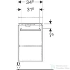 Geberit SELNOVA COMPACT 34,8x25,2x60,4 cm-es 1 ajtós alsószekrény 40 cm-es mosdóhoz,matt/fényes fehér 501.488.00.1